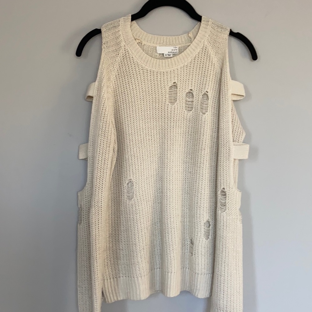 Tan Sleeve cutout Sweater